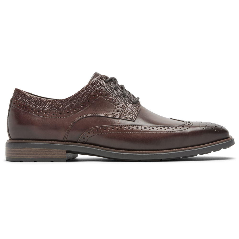 Sapatos Lace Ups Rockport Homem Marrom - Farrow Wingtip - 80235CGJK